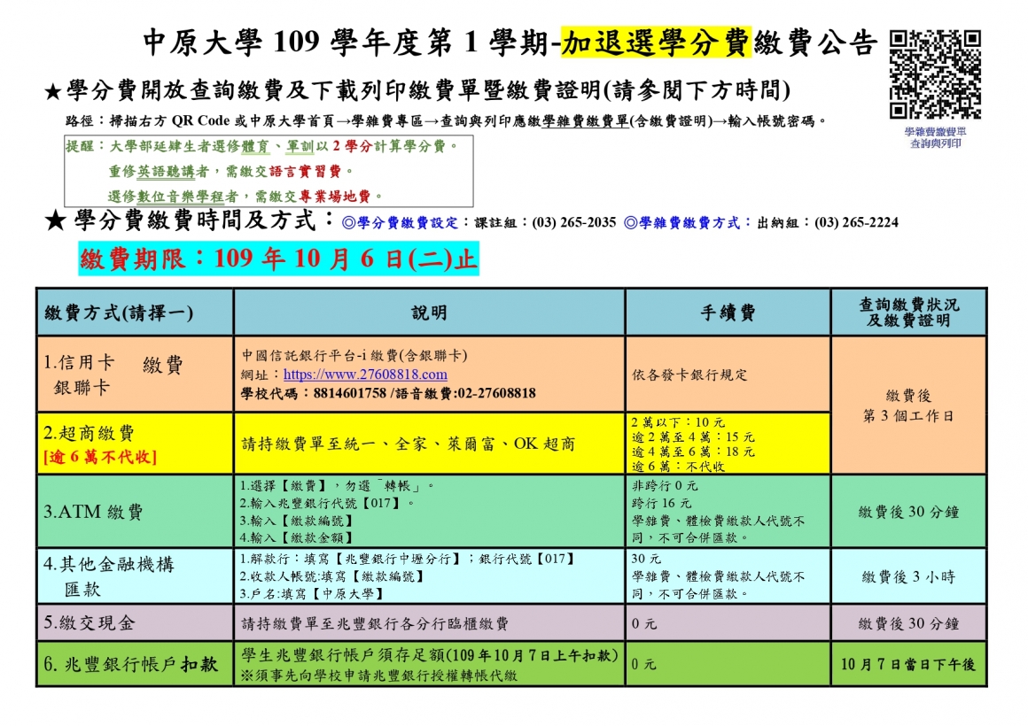 109-1繳費公告(加退選學分費)_page-0001